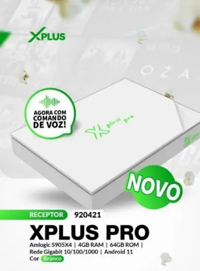 TvBox IN Xplus Pro Ultra HD 64GB 4GB RAM Receptor Wi-Fi - Alfashop