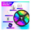 Fita Led Rgb 5050 5m A Prova D Água + Fonte Alimentação - Alfashop