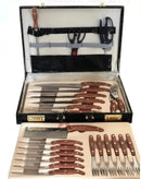 Kit Churrasco Cozinha Gril Chef 25 Peças Em Aço Inox Cutel - Alfashop