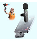 Kit 2 Microfone Lapela Sem Fio P/ iPhone Profissional 2 Em 1 Cor Preto - DR INFONET - Alfashop