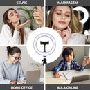 Ring Light Iluminador 8 Polegadas Tripé Com Suporte Celular Cor da estrutura Preto Cor da luz Branco frio, Branco Quente, Amarela 110V/220V - Alfashop