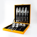 Conjunto De Talheres Dourado 16 Peças Dusseldorf Premium - Alfashop