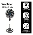 Tyf Fs1608 Com Pe Ventilador Solaris FS1608 - Alfashop
