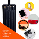 Carregador Portátil Power Bank 20.000mah Rápido Com Display Cor Preto - Alfashop