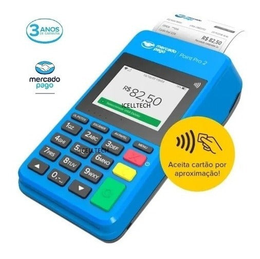 Maquininha De Cartão Mercado Pago Point Pro Wi-fi E Chip - Alfashop