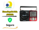Rádio Portátil Bluetooth Pilha E Tomada Am Fm Usb Sw 110/220 - Alfashop