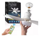 Ventilador De Teto C/ Lâmpada Led + Controle Para Bocal E27 - Alfashop