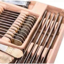 Kit De Talheres De Luxo 84 Peças -banhado A Ouro 24.k - Top - Alfashop