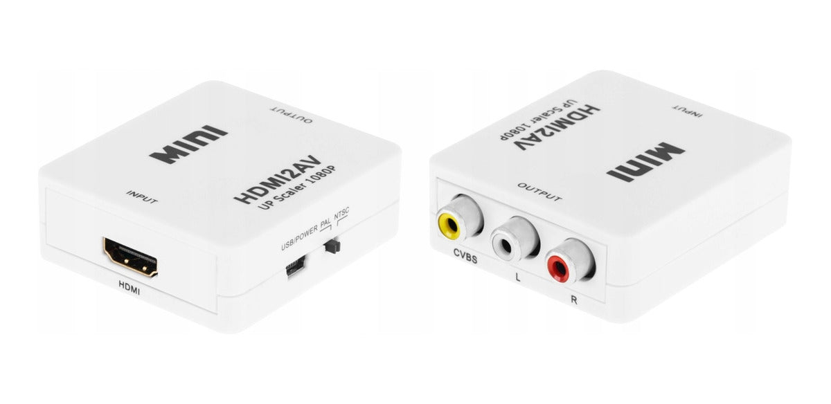Adaptador Conversor Hdmi Para Vídeo 3rca 2av Tv Tubo Antiga - Alfashop