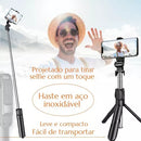 Tripé Celular Bastão Selfie Bluetooth IUNIT XT-02 Cor Preto - Alfashop
