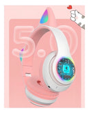 Fone De Ouvido Over-ear Gamer Sem Fio Luuk Young Lt30 Rosa C - Alfashop
