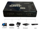 Switch 3 Em 1 Hdmi Seletor De Sinal Controle Remoto 4k Hub - Alfashop