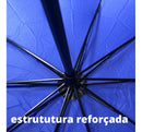 Sombrinha Grande 10 Varetas Poa Cabe Na Bolsa Cor Azul - Alfashop