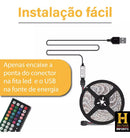 Fita De Led 5050 Com 5 Metros Usb Com Controle Remoto - Alfashop