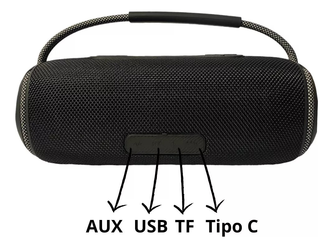 Caixa De Som 60w Bluetooth Grave Alta Potencia Cor Preto - Alfashop