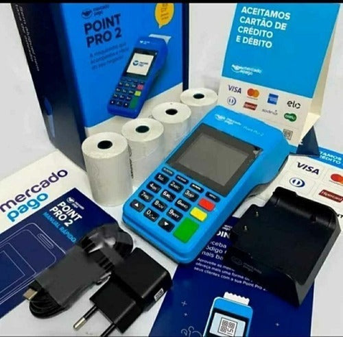 Maquininha De Cartão Mercado Pago Point Pro Wi-fi E Chip - Alfashop