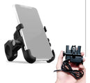 Suporte Celular Moto Em Alumínio C/ Tomada Usb Waze/gps/apps - Alfashop