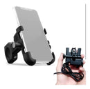 Suporte Celular Moto Em Alumínio C/ Tomada Usb Waze/gps/apps - Alfashop