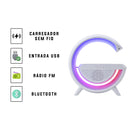G Speaker Smart Station Luminária Caixa De Som C/ Carregador Cor Branco 110v/220v - Alfashop