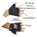 Luva Curta Para Bike Ciclista Fox Refletivaresistente Barato - Alfashop