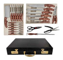 Kit Churrasco E Faqueiro 25 Pcs + Maleta Executiva - Alfashop