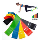 Kit 5 Faixas Elásticas Miniband 5 Níveis Para Treino Em Casa - Alfashop