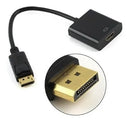 Cabo Adaptador Displayport X Hdmi 23cm Femea - Alfashop