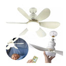 Ventilador De Teto C/ Lâmpada Led + Controle Para Bocal E27 - Alfashop
