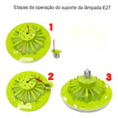 Ventilador De Teto Com Lâmpada Led Com Controle Remoto 3 Mod Diâmetro 230 Mm - Alfashop