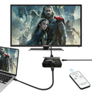 Switch 3 Em 1 Hdmi Seletor De Sinal Controle Remoto 4k Hub - Alfashop