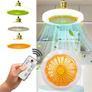 Ventilador De Teto Com Lâmpada Led Com Controle Remoto 3 Mod Diâmetro 230 Mm - Alfashop