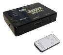 Switch 3 Em 1 Hdmi Seletor De Sinal Controle Remoto 4k Hub - Alfashop