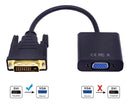 Conversor Adaptador Dvi-d 24+1 Macho P/ Vga 15 Pinos Fêmea - Alfashop
