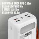 Power Bank Carregador Portátil Turbo Bateria 30.000mah Cor Branco - Alfashop