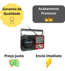 Rádio Portátil Bluetooth Pilha E Tomada Am Fm Usb Sw 110/220 - Alfashop