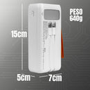 Power Bank Carregador Portátil Turbo Bateria 30.000mah Cor Branco - Alfashop