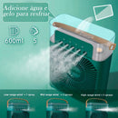 Mini Ar Condicionado Portátil Ventilador Umidificador Mesa Cor Azul 110v/220v - Alfashop