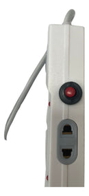 Filtro De Linha Régua 16 Tomadas (5 Universais) C/ Cabo 3m Cor Branco 127v/220v - Alfashop