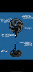 Tyf Fs1608 Com Pe Ventilador Solaris FS1608 - Alfashop