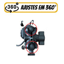 Suporte para celular para moto mais carregador USB turbo GPS pinça drone aranha  original para motoqueiro motoboy fixo no retrovisor 360° - Alfashop