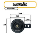 Buzina Universal para Moto Modelo Paquerinha 12V Preto - Alfashop