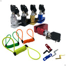 Tranca para moto freio disco bike cabo lembrete mais 2 chaves - Alfashop