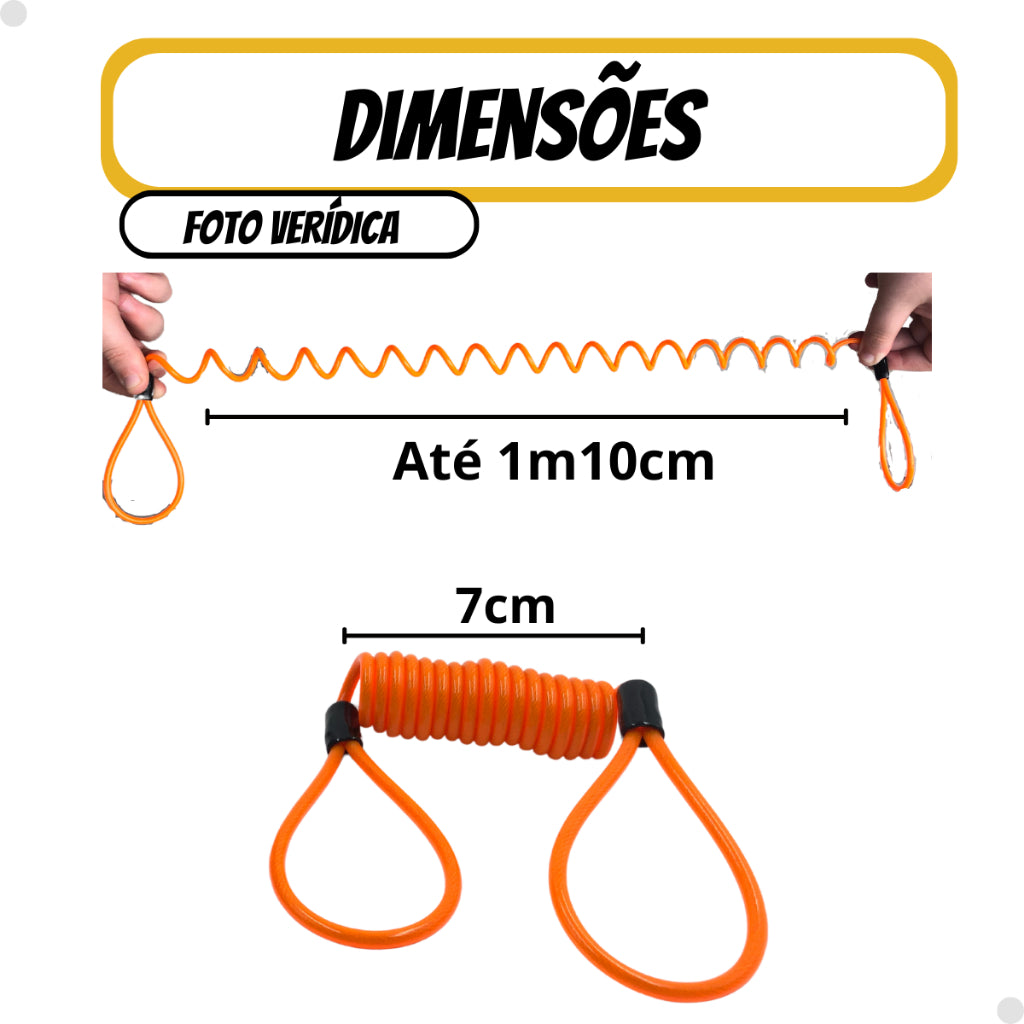 Cadeado trava disco freio p/moto bike+cabo lembrete segurança - Alfashop
