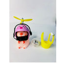 Porco Pig Porquinho pork Pato Com Led Capacete Hélice Bike Carro Moto Guidão Enfeite - Alfashop
