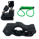 Kit Trava Manete de Alumínio + Trava de Disco Antifurto com Cabo Lembrete para Moto - Alfashop