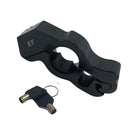 Kit Trava Manete de Alumínio + Trava de Disco Antifurto com Cabo Lembrete para Moto - Alfashop