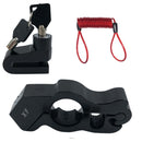 Kit Trava Manete de Alumínio + Trava de Disco Antifurto com Cabo Lembrete para Moto - Alfashop