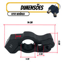 Kit Trava Manete de Alumínio + Trava de Disco Antifurto com Cabo Lembrete para Moto - Alfashop