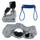 Kit Trava Manete de Alumínio + Trava de Disco Antifurto com Cabo Lembrete para Moto - Alfashop