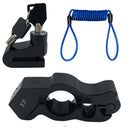 Kit Trava Manete de Alumínio + Trava de Disco Antifurto com Cabo Lembrete para Moto - Alfashop